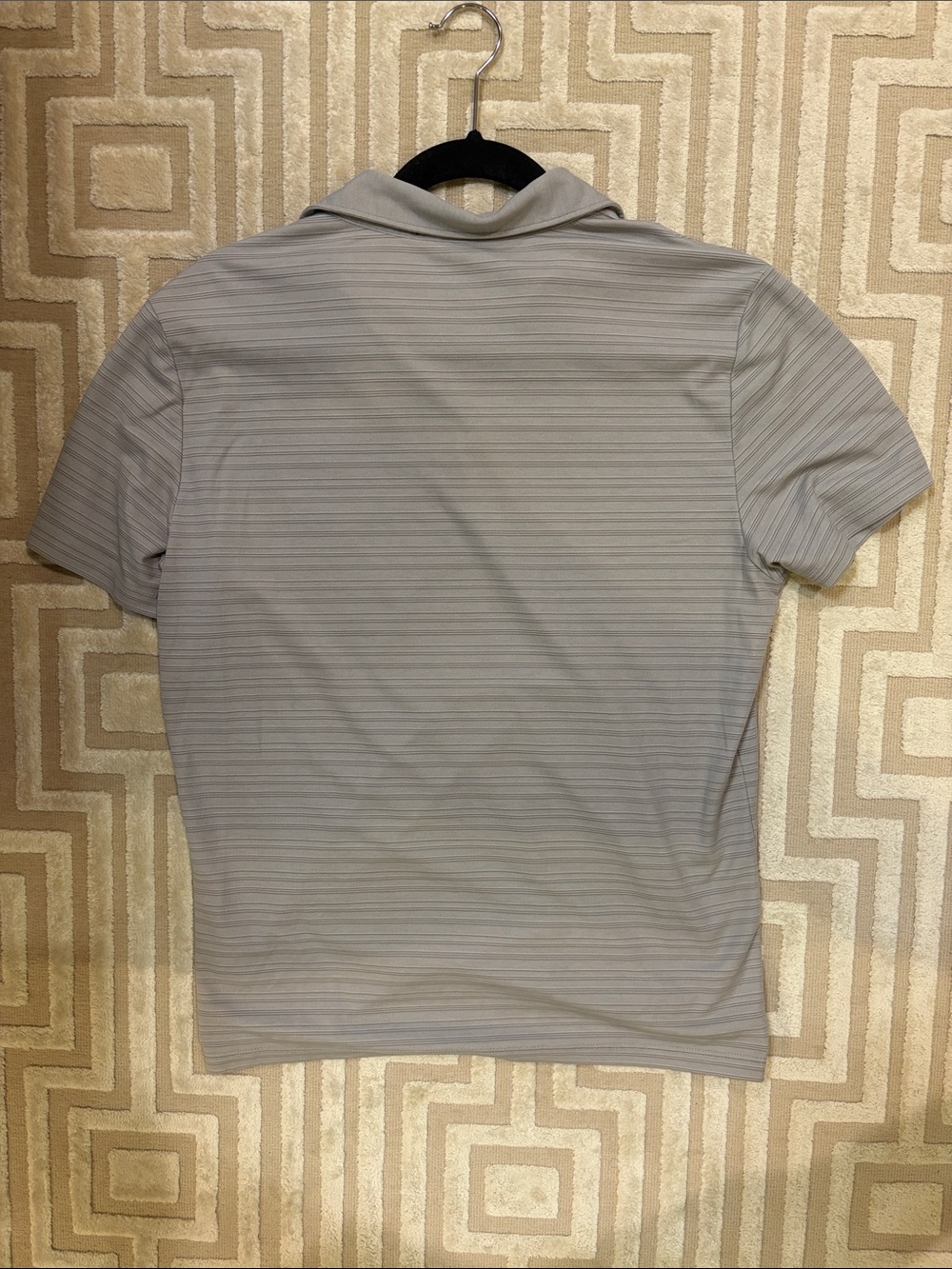 Robert Barakett Light Gray Striped Polo - Picture 3 of 3